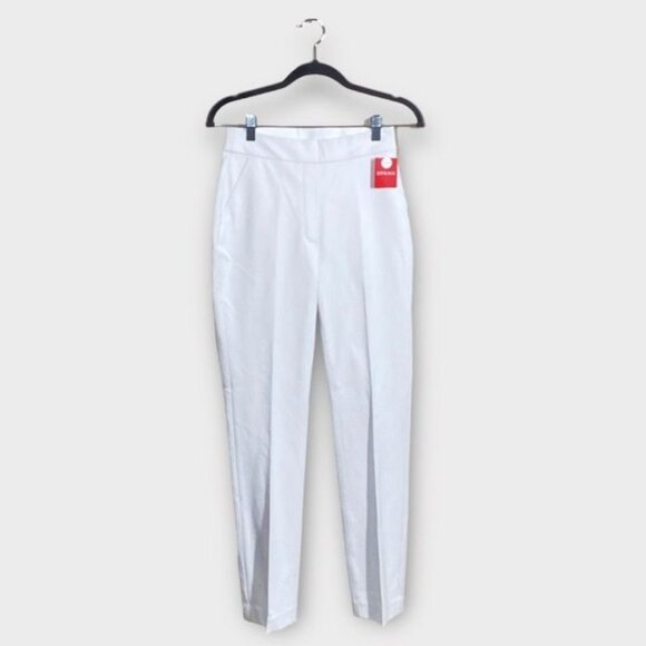 NWT Spanx On-The-Go Slim Straight Pant Classic White, Size Extra Small Tall - Picture 2 of 8